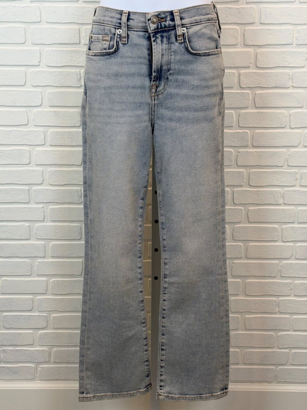 Splendid Jeans High Waist Slim Kick Light Wash Light Blue 23